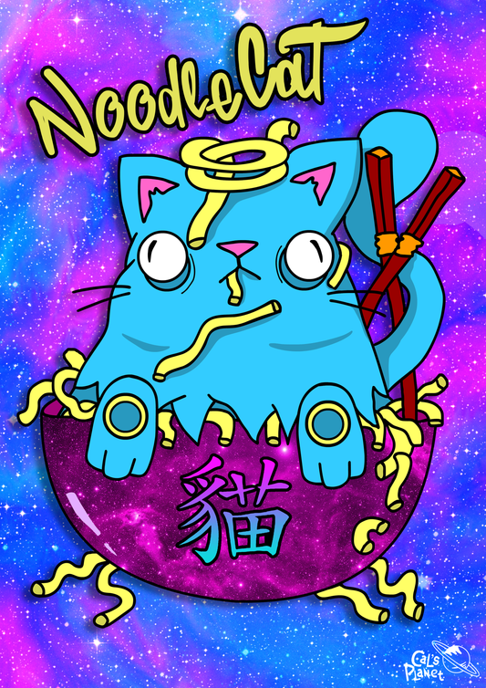 Noodle Cat Print