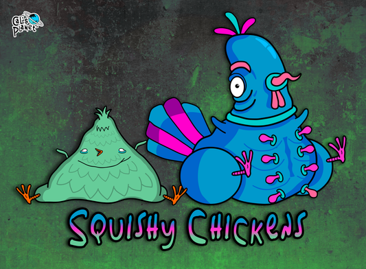 Squishy Chickens Print