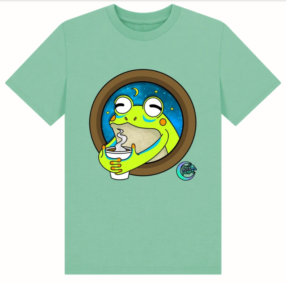 Kids Rainy Day Frog Cafe T-shirt