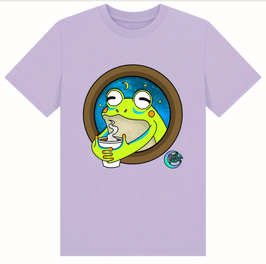 Kids Rainy Day Frog Cafe T-shirt