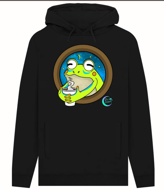Rainy Day Frog Hoodie (Just front Graphic)